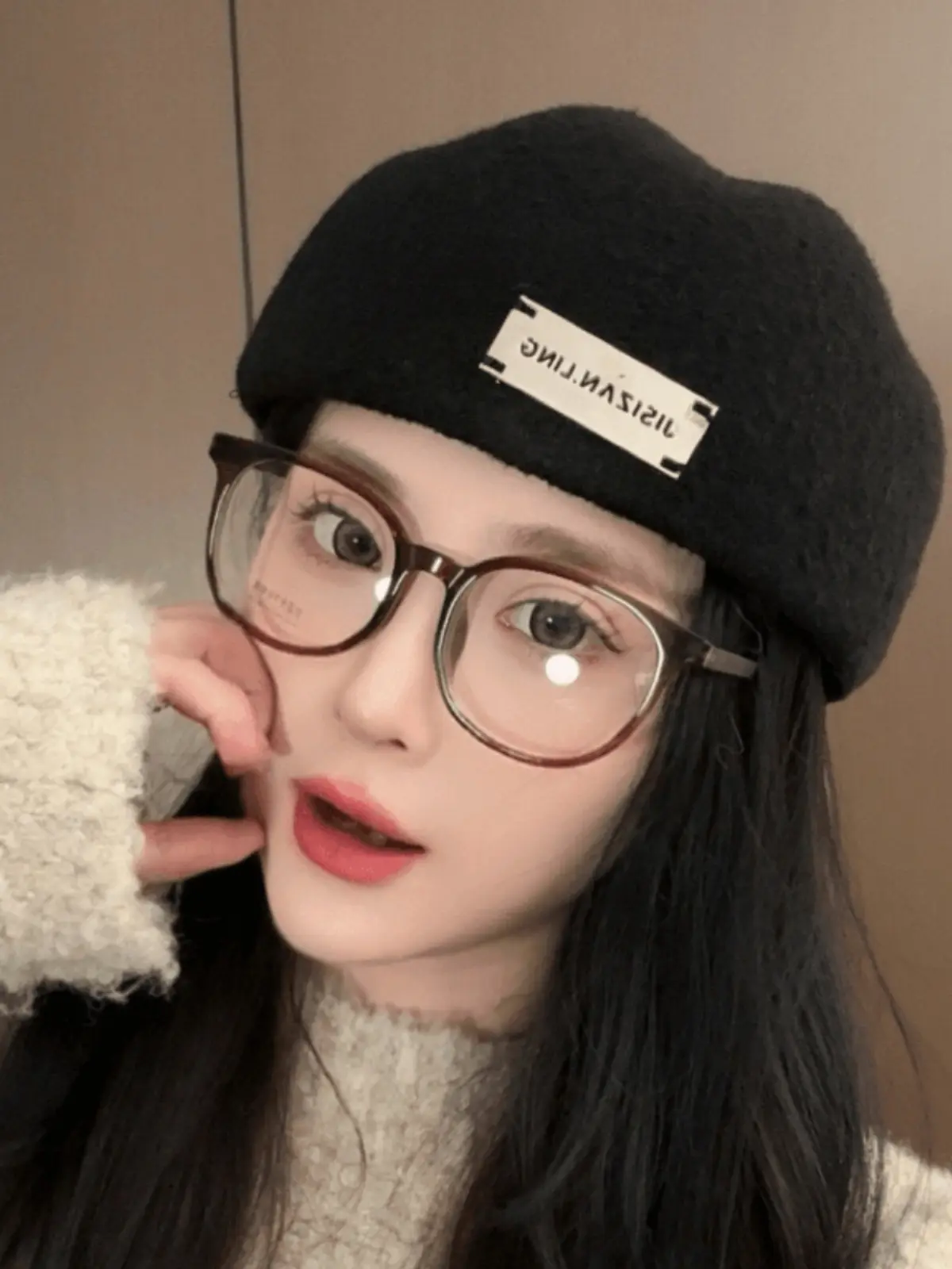Wool Woolen Hat, Reverse Wearing Forward Hat, Women's Autumn And Winter Retro Beret, Japanese Temperament, Newsboy, Painter Hat