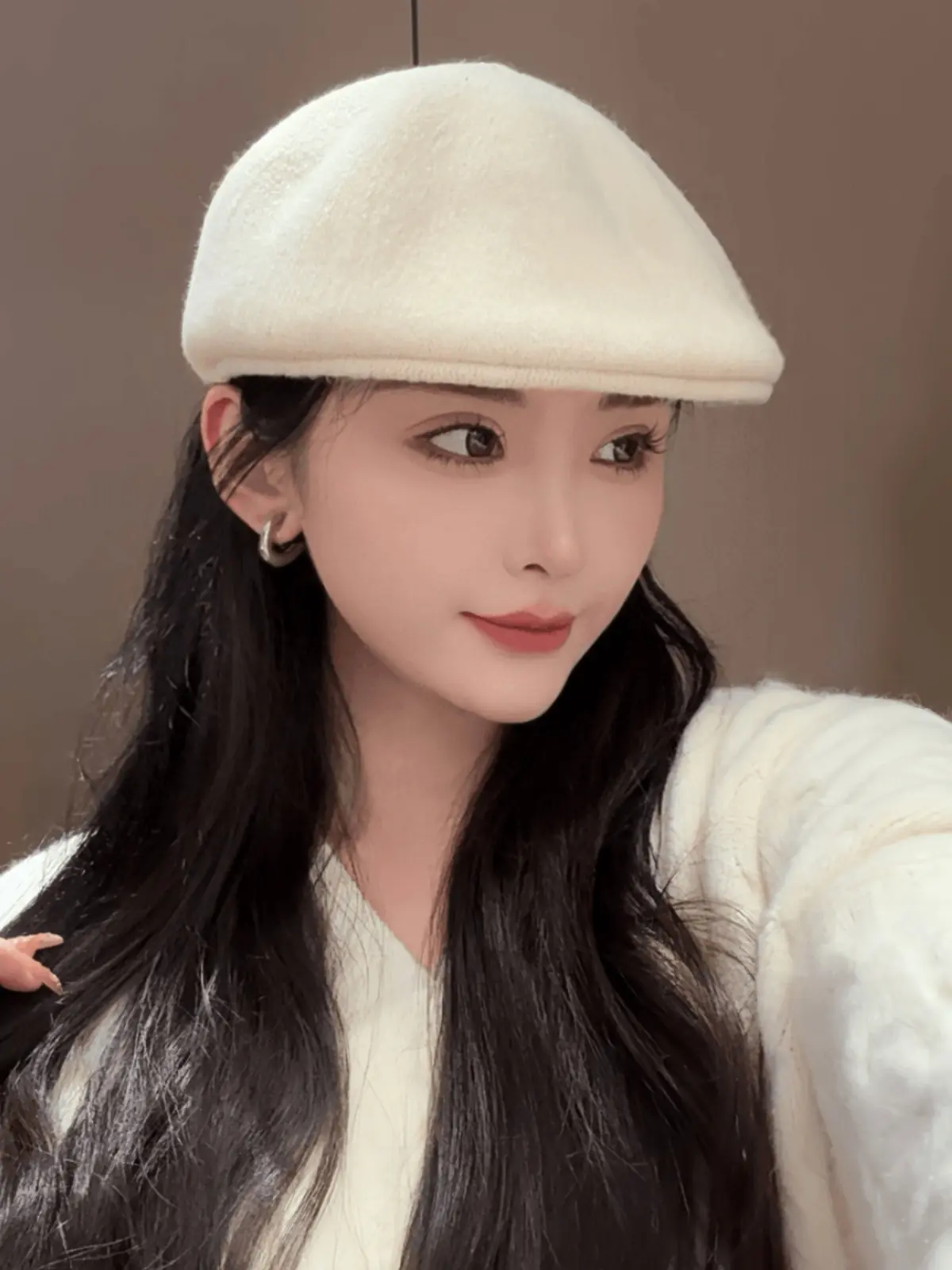 Wool Woolen Hat, Reverse Wearing Forward Hat, Women's Autumn And Winter Retro Beret, Japanese Temperament, Newsboy, Painter Hat