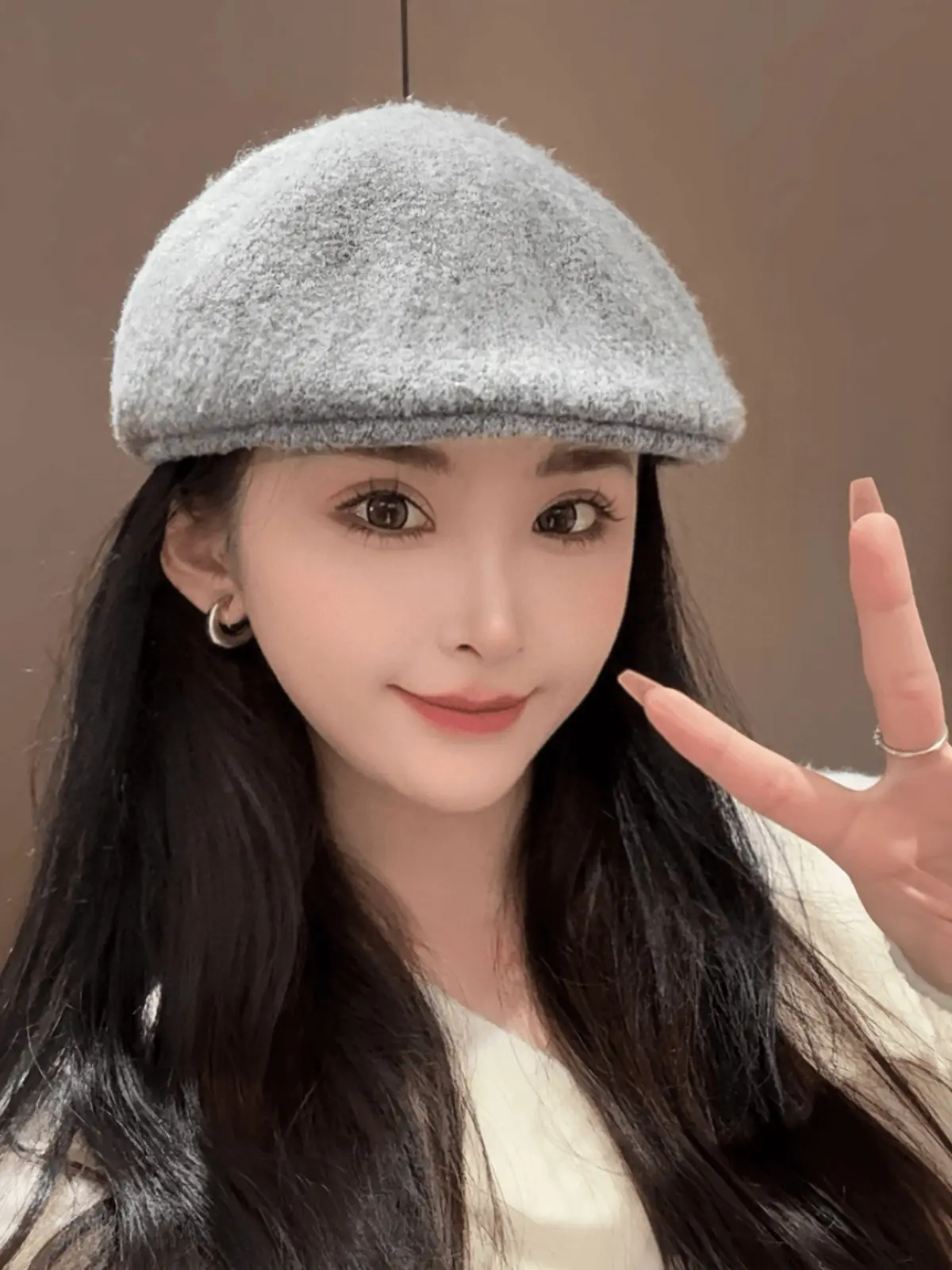 Wool Woolen Hat, Reverse Wearing Forward Hat, Women's Autumn And Winter Retro Beret, Japanese Temperament, Newsboy, Painter Hat