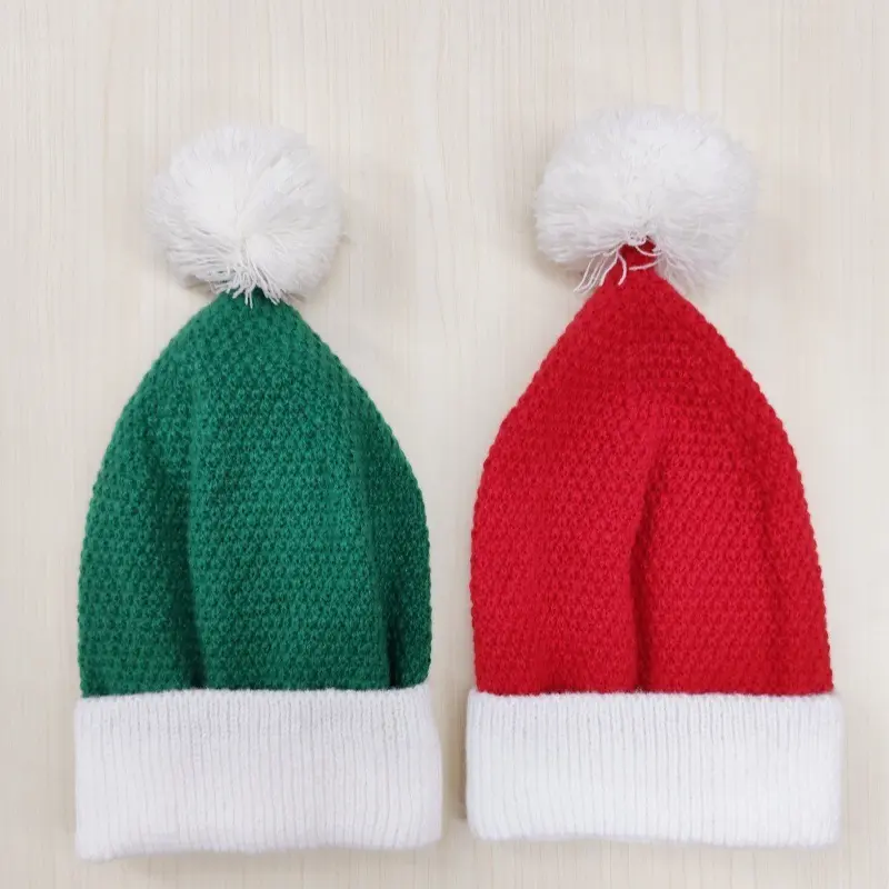 Christmas Hats for Men and Women, New Autumn and Winter Styles, Christmas Hats, Woolen Balls, Woolen Hats, Knitted Hats