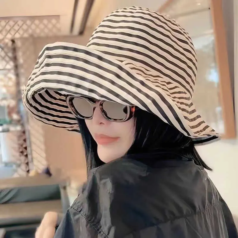 Summer Fisherman Hat Women's New Sunscreen Hat Fashion Basin Hat Big Head Circumference Summer Sun Hat Big Brim Sun Hat