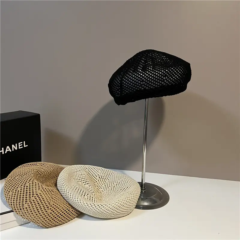 Spring And Summer Ice Silk Beret, Japanese Minimalist Casual Artist Hat, Women's Outdoor Travel Versatile Pumpkin Hat
