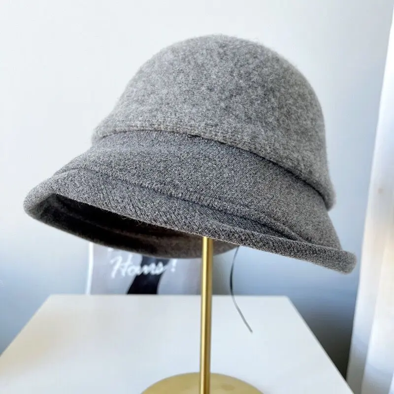 Women's Casual Tweed Hat Autumn Fedoras Hat Girl French Artist Warm Soft Wool Winter Beanie Hat Cap Vintage Elegant Lady