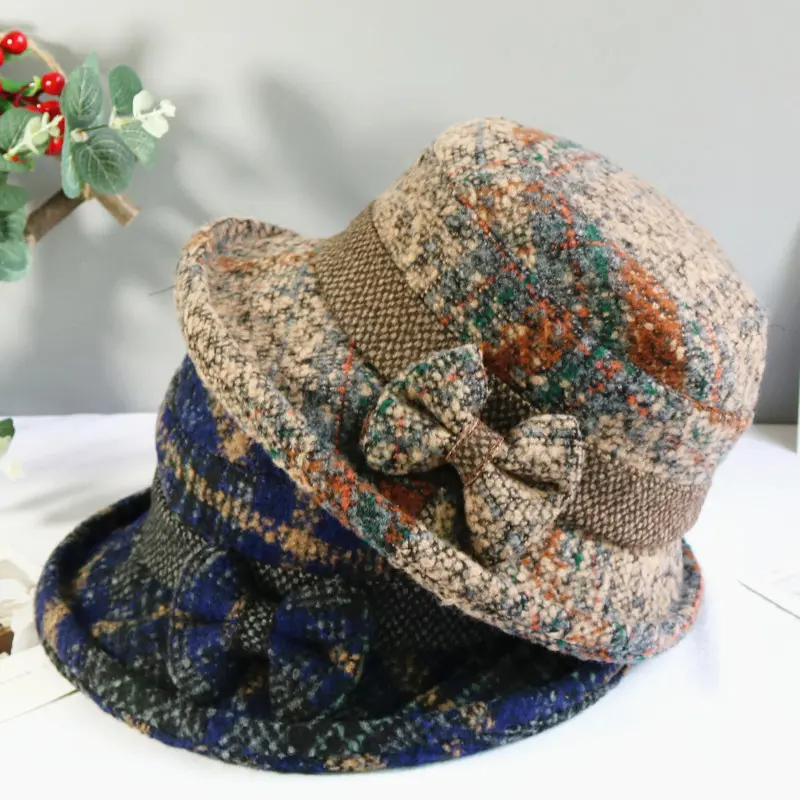 Panama Warm Winter Vrouwen Emmer Hoed Voor Tieners Vilt Wol Hoed Voor Meisje Sautumn En Winter Mode Bont zwarte Hiphop Hoed Cap