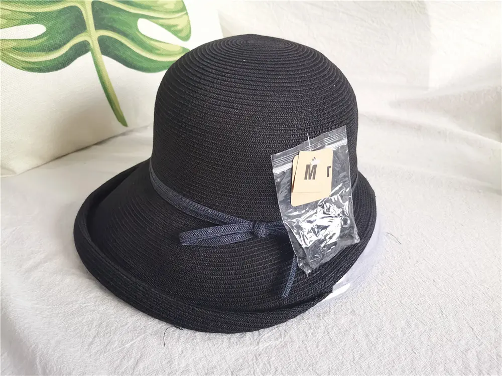 New Summer Sunshade Straw Hat Women's Retro Foldable Basin Hat Art Fisherman Hat Minimalist Sun Hat Casual Sandal Hat