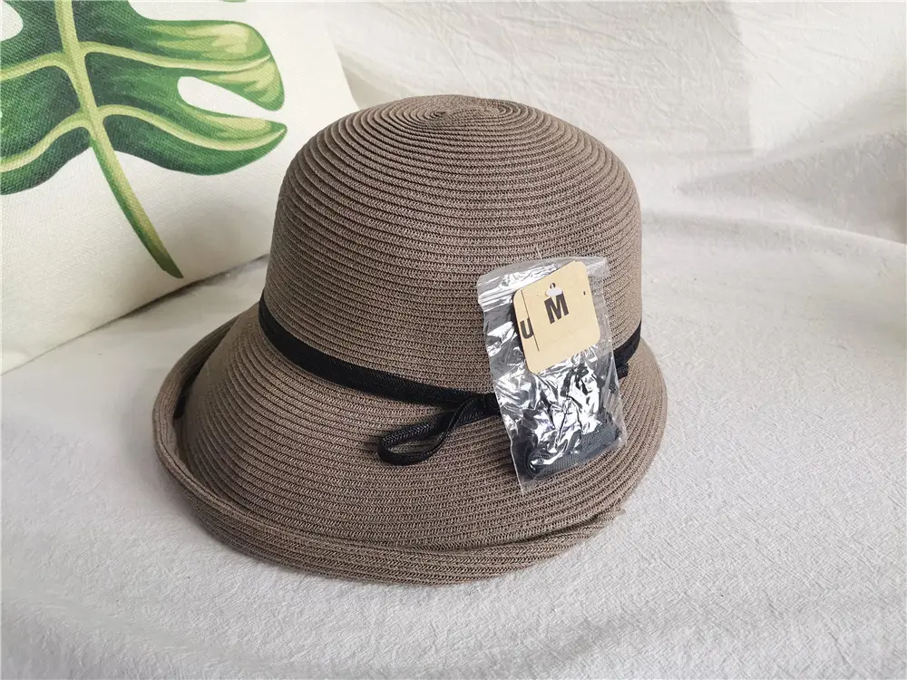 New Summer Sunshade Straw Hat Women's Retro Foldable Basin Hat Art Fisherman Hat Minimalist Sun Hat Casual Sandal Hat