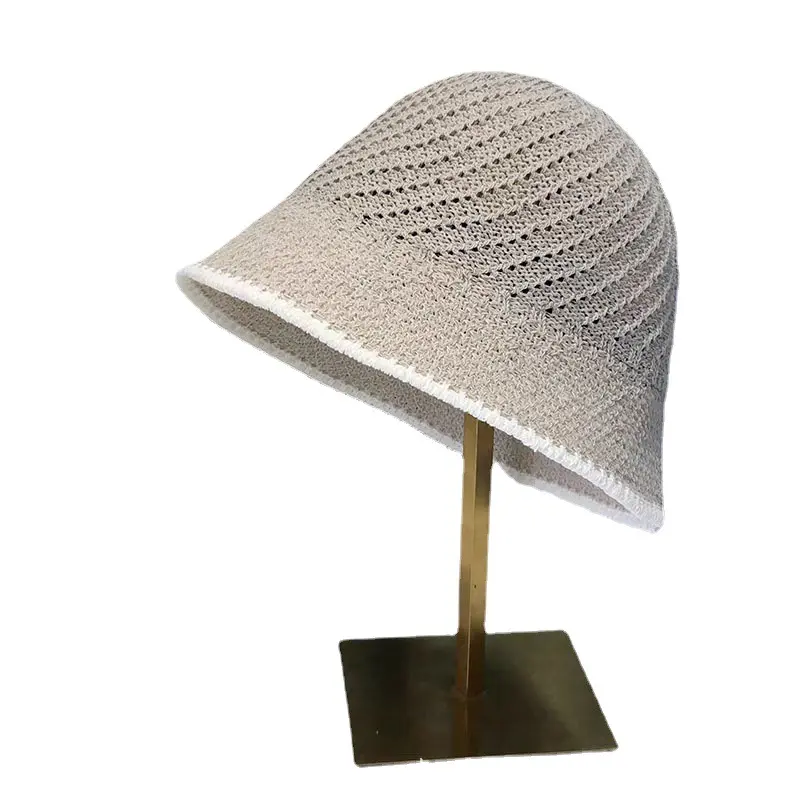 2024 New Spring And Summer Hollow Thin Breathable Bucket Cap Children's Fashionable And Versatile Leisure Travel Sunscreen Hat