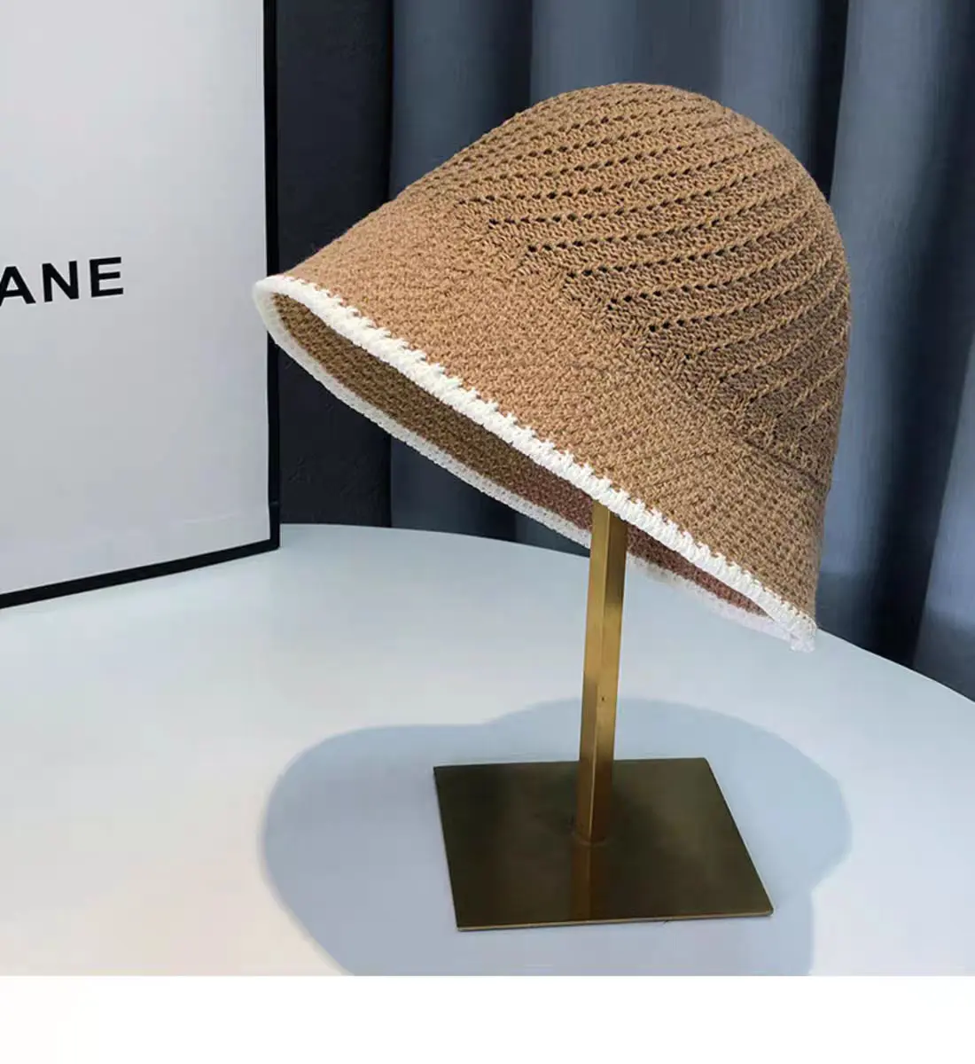 2024 New Spring And Summer Hollow Thin Breathable Bucket Cap Children's Fashionable And Versatile Leisure Travel Sunscreen Hat