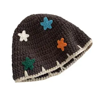 Knitted Fisherman Hat for Women In Autumn And Winter, Korean Version, Handmade Woolen Hat, Big Head, Water Bucket Hat