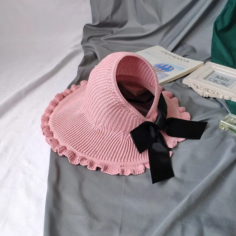 Sun Hat, Women's Large Brim, UV Resistant Shell, Hollow Top Hat, Linen Woven Hat, Sun Protection, Fnitted Fisherman's Hat, Summe