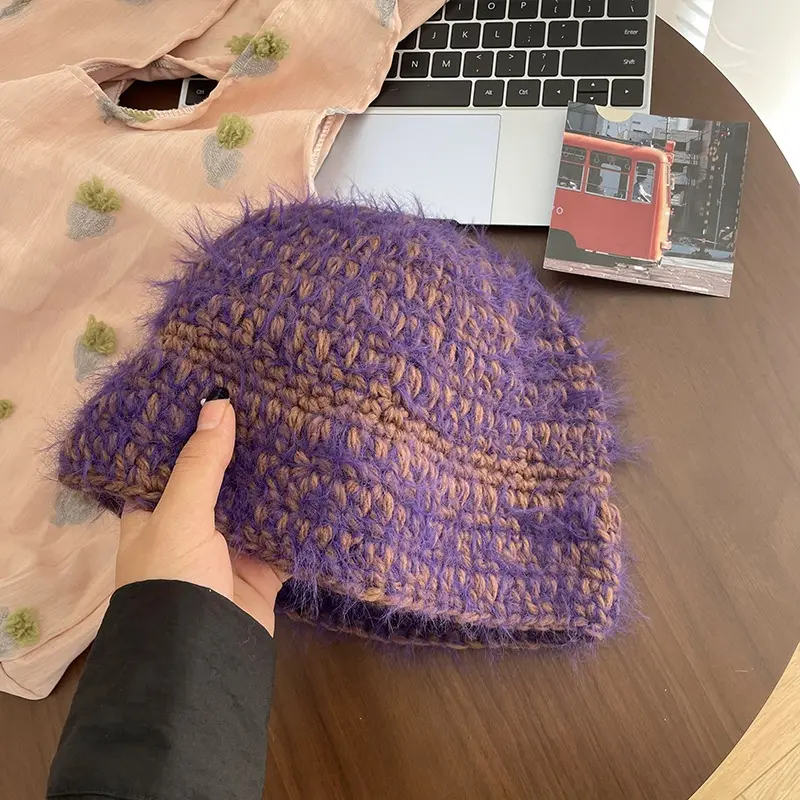 Korean Designer's Personalized Plush Woolen Hat For Children To Keep Warm In Autumn And Winter, Sweet And Cool Brushed Cold Hat