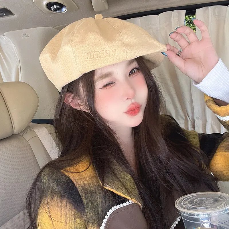 Autumn/Winter Hat Children's Korean Versatile Beret Retro Japanese Painter Hat Outdoor Travel Octagonal Hat
