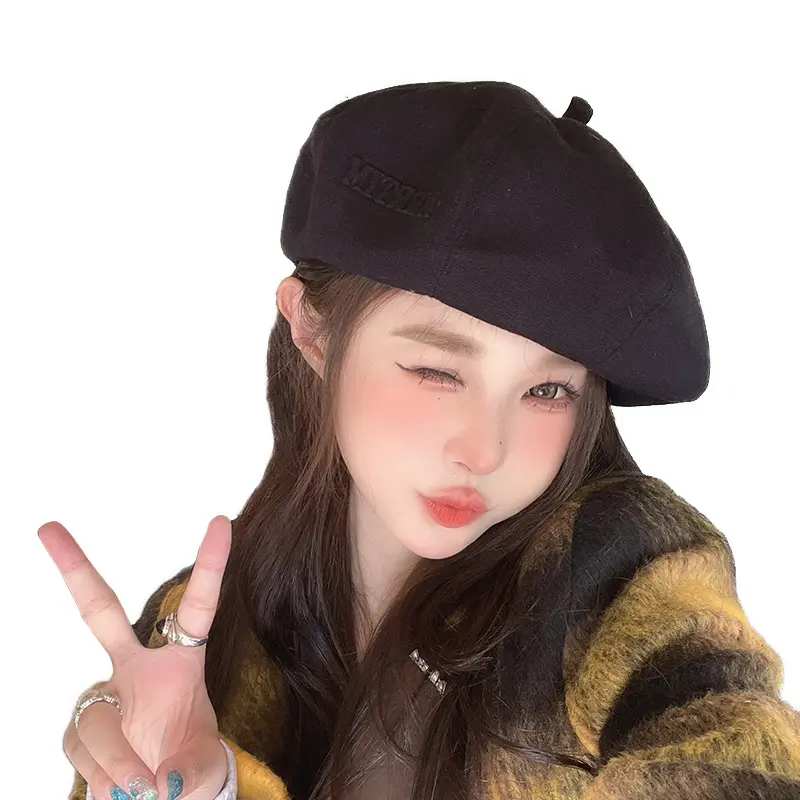 Autumn/Winter Hat Children's Korean Versatile Beret Retro Japanese Painter Hat Outdoor Travel Octagonal Hat