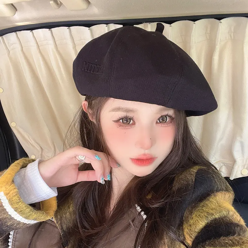 Autumn/Winter Hat Children's Korean Versatile Beret Retro Japanese Painter Hat Outdoor Travel Octagonal Hat