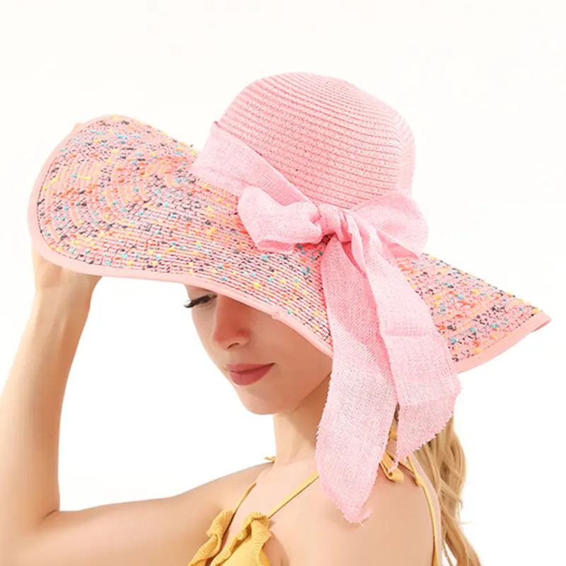 Korean Version Of Trendy Women's Summer Sun Hat With Large Brim Straw Hat, New Sun Hat Beach Hat Sun Hat Outdoor Sun Hat