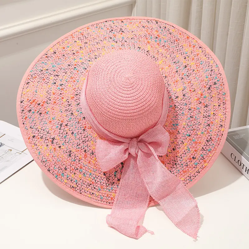 Korean Version Of Trendy Women's Summer Sun Hat With Large Brim Straw Hat, New Sun Hat Beach Hat Sun Hat Outdoor Sun Hat