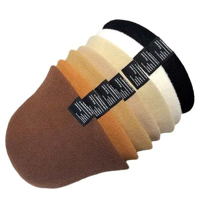 Korean Version Sticker Wool Knitted Fisherman Hat For Women In Autumn And Winter, Versatile Bucket Hat, Warm Woolen Basin Hat