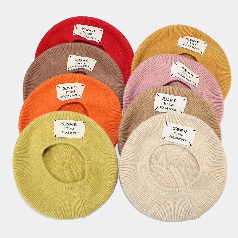 Autumn and Winter New Knitted Beret Korean Edition Instagram Art Retro Painter Hat Girl Show Face Small Versatile Hat