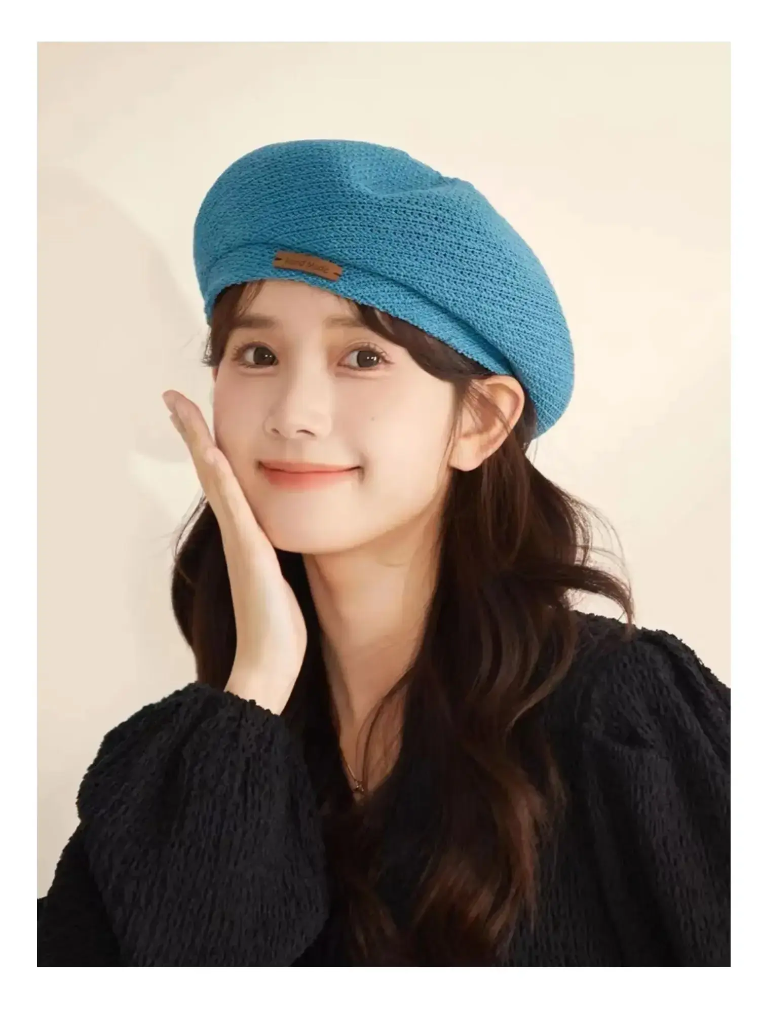 Women Summer Sweet Hollow Breathable Mesh Beret Hat Summer Thin Breathable Versatile Casual Fashion Painter Hat Trend