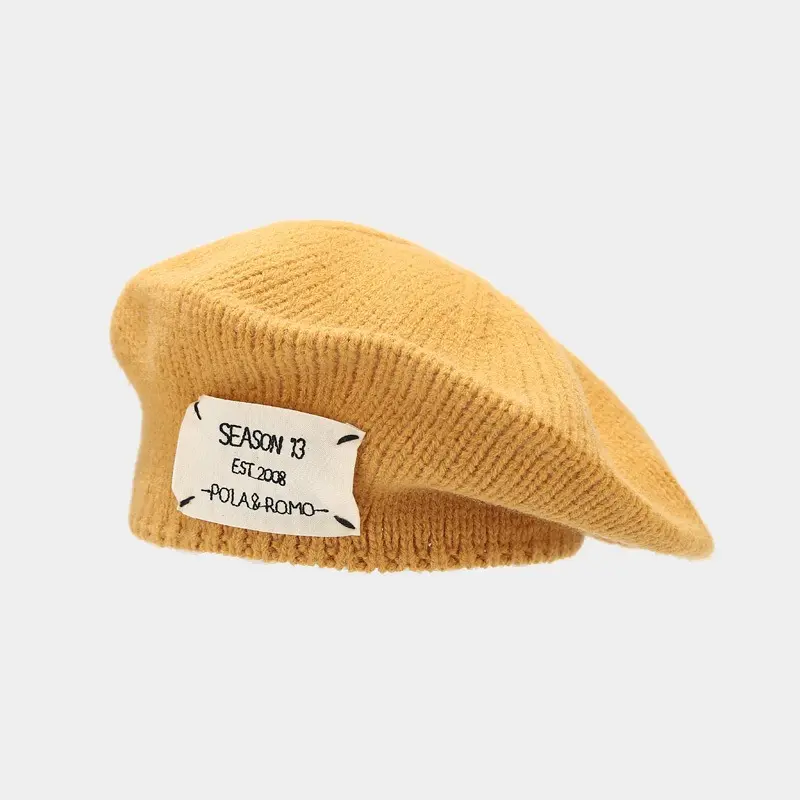 Autumn and Winter New Knitted Beret Korean Edition Instagram Art Retro Painter Hat Girl Show Face Small Versatile Hat