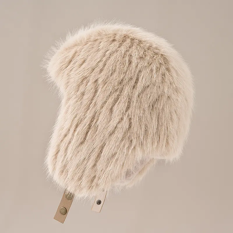 Hot High-end Luxury Artificial Hat Unisex False Raccoon Fur Hat Lei Feng Cap Ear Cap Real False Fur Hat 100% Top False Hat
