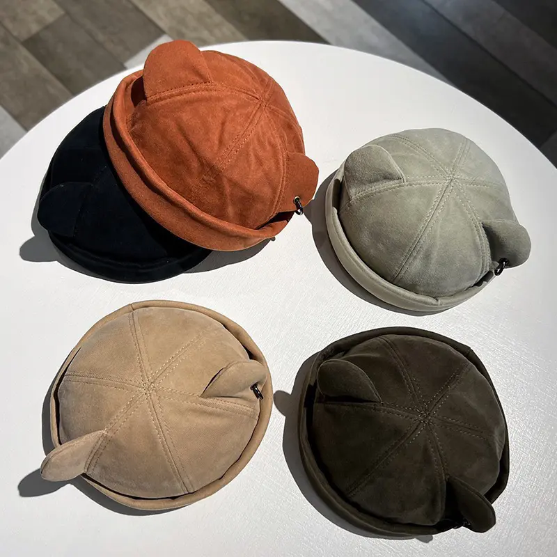 Autumn and Winter New Cute Ears Landlord Hat Female Japanese Personalized Versatile Hip Hop Hat