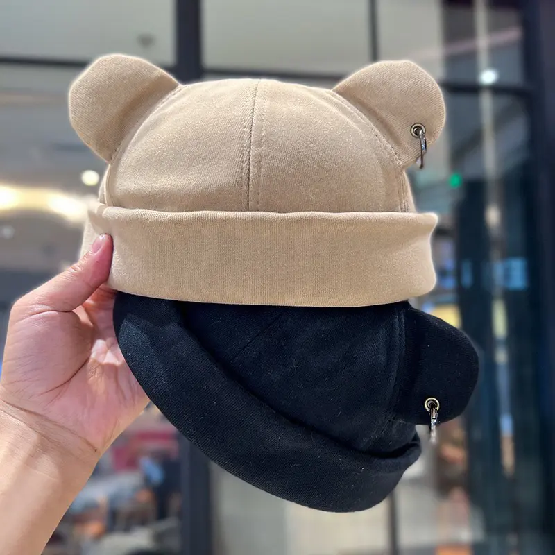 Autumn and Winter New Cute Ears Landlord Hat Female Japanese Personalized Versatile Hip Hop Hat
