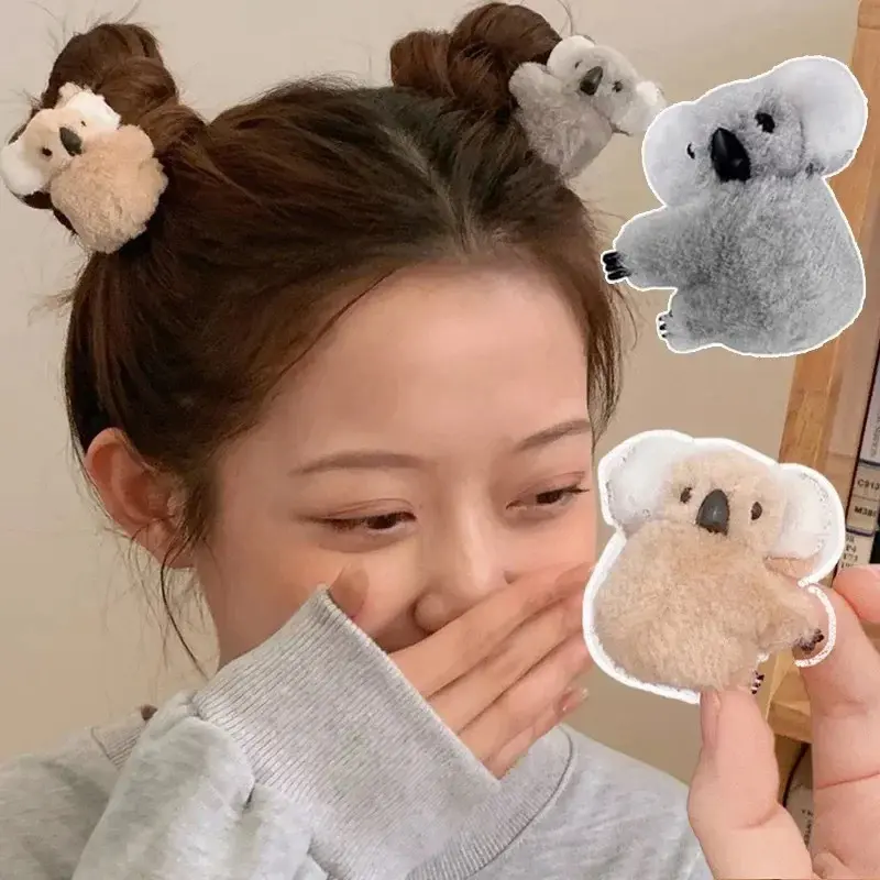 Koala Bear Hair Decoration Hair Clips Hairpins Animal Hair Claw Clip Barrettes Accessories