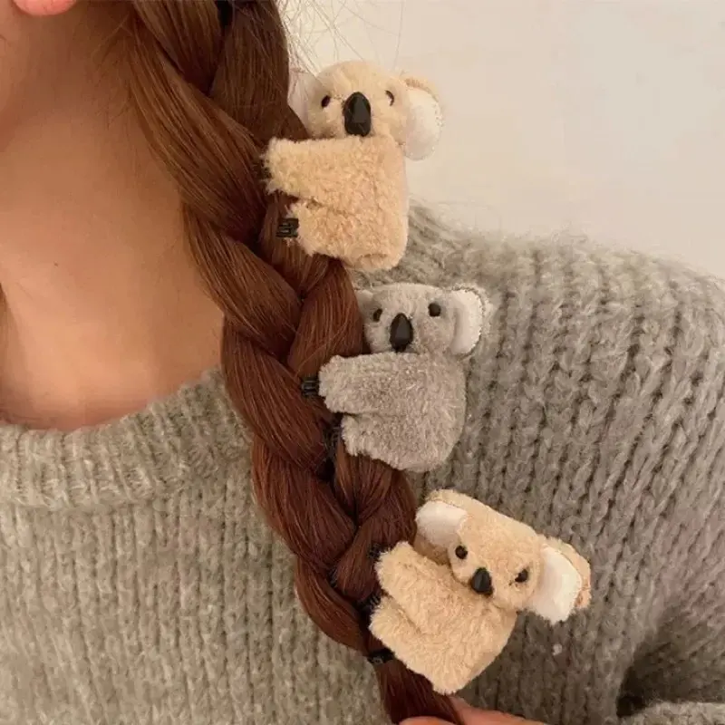 Koala Bear Hair Decoration Hair Clips Hairpins Animal Hair Claw Clip Barrettes Accessories