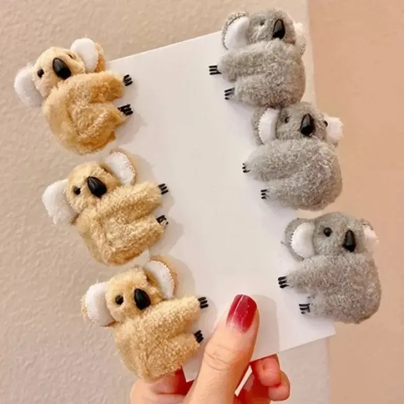 Koala Bear Hair Decoration Hair Clips Hairpins Animal Hair Claw Clip Barrettes Accessories