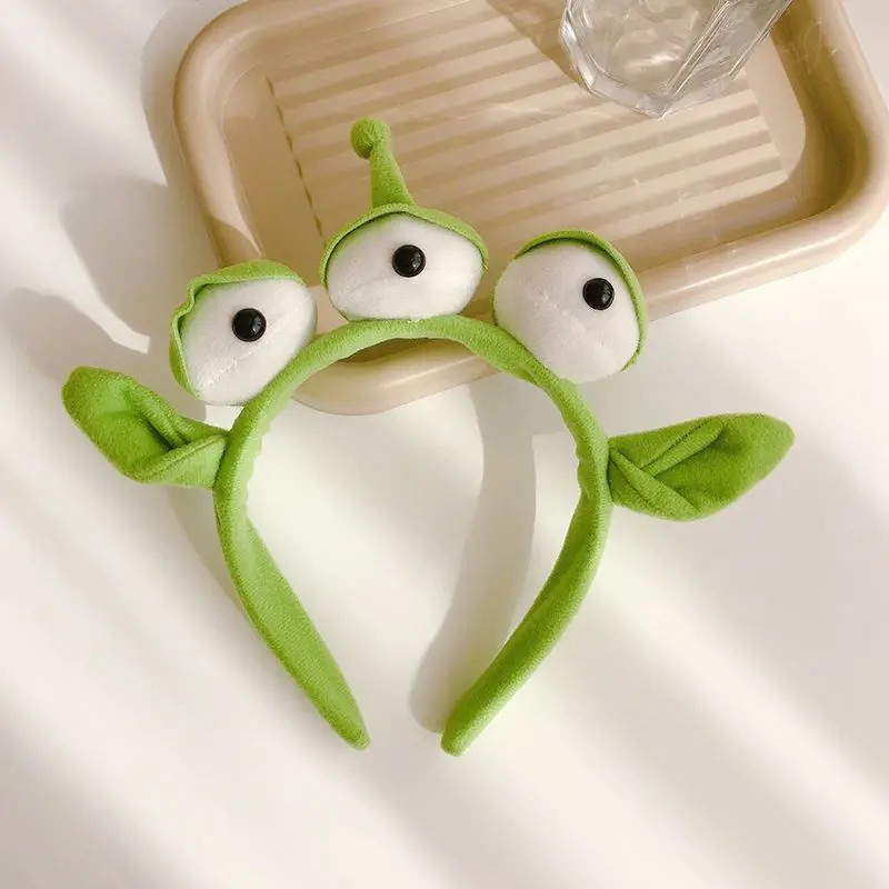 1/2PCS Three-Eyed Alien Headband Halloween Monster Plush Cute Headwear Hat Accessories For Theme Party Girls And Kids