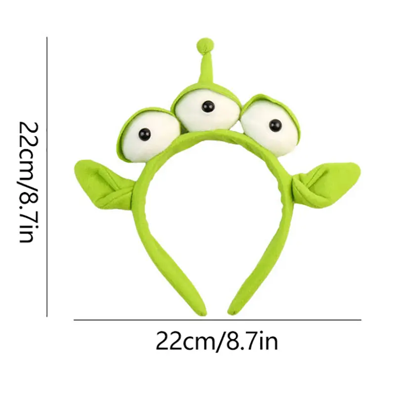 1/2PCS Three-Eyed Alien Headband Halloween Monster Plush Cute Headwear Hat Accessories For Theme Party Girls And Kids