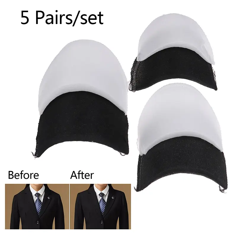 5Pairs Soft Padded Shoulder Pad Encryption Foam Shoulder Pads For Blazer T-shirt Clothes Sewing Accessories