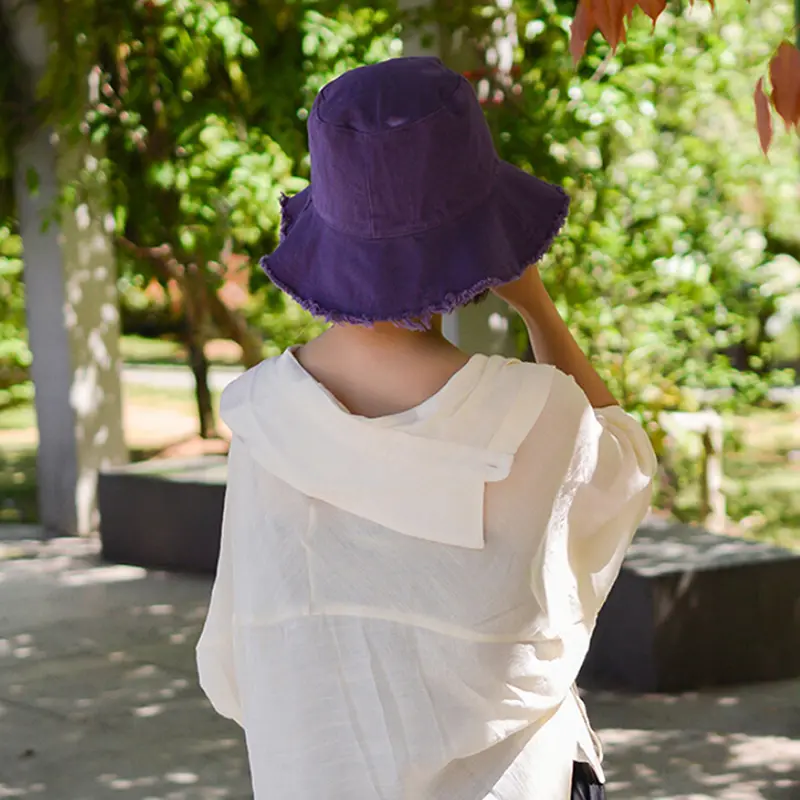 Fashion Women Cotton Bucket Hats Female Summer Autumn Sunscreen Fisherman Cap Outdoor Beach Sun Cap Hat For Women
