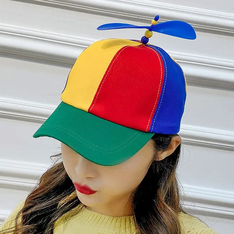 Funny Snapback Hat Helicopter Propeller Adventure Dad Hat Rainbow Bamboo Dragonfly Baseball Cap For Adult Kids Boys Girls