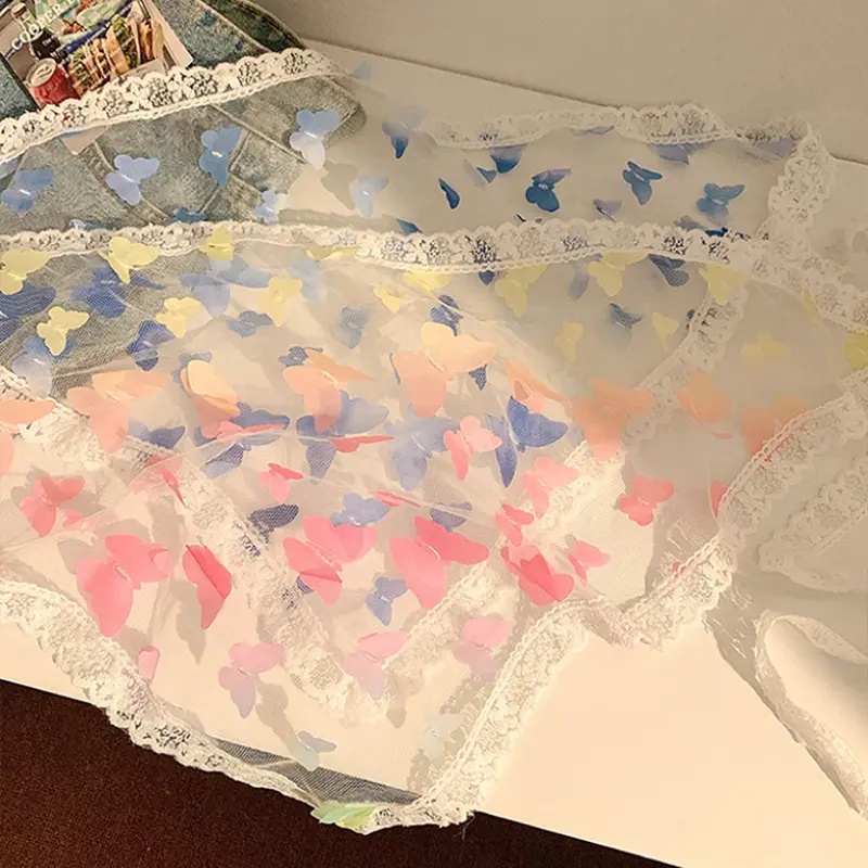 Summer Woven Floral Lace Hair Scarf Wraps Women Retro Triangle Headscarf Hat Travel Photo Headband