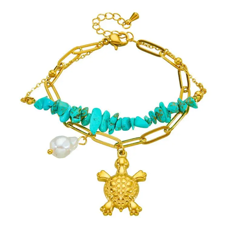 Ocean Style Starfish Shell Pendant Handmade Necklace Bracelet Summer Vacation Stainless Steel Jewelry Waterproof