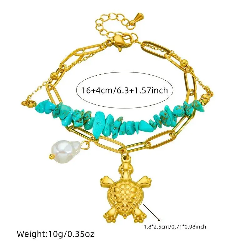Ocean Style Starfish Shell Pendant Handmade Necklace Bracelet Summer Vacation Stainless Steel Jewelry Waterproof