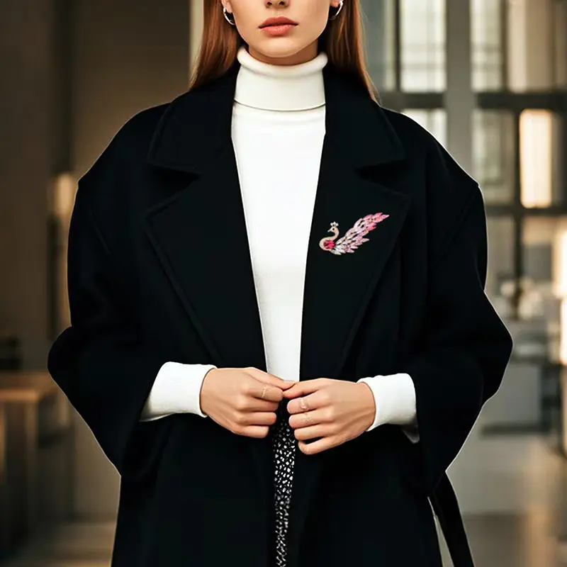 Fashion Animal Rhinestone Crystal Peacock Brooches For Women Clothing Coat Jewelry Accessries Gifts