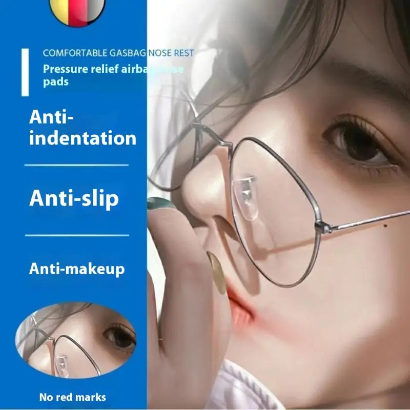 1Set Silicone Glasses Nose Pad Airbag Soft Air Non-Slip Air Cushion Boles With Screws Screwdrivers Eyeglasses Accessories