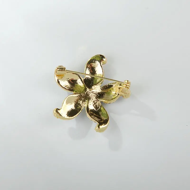 Retro Drip Oil Studded Pearl Starfish Brooches For Women Clothing Coat Jewelry Accessries Gifts