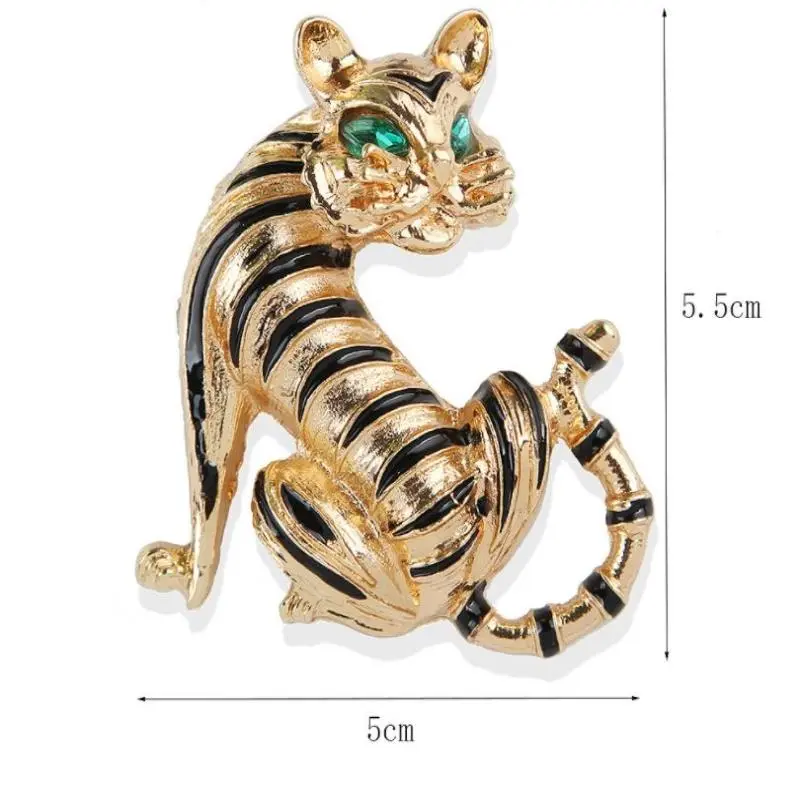 Fashion Exquisite Animal Tiger Brooches For Women Clothing Coat Jewelry Accessries Gifts