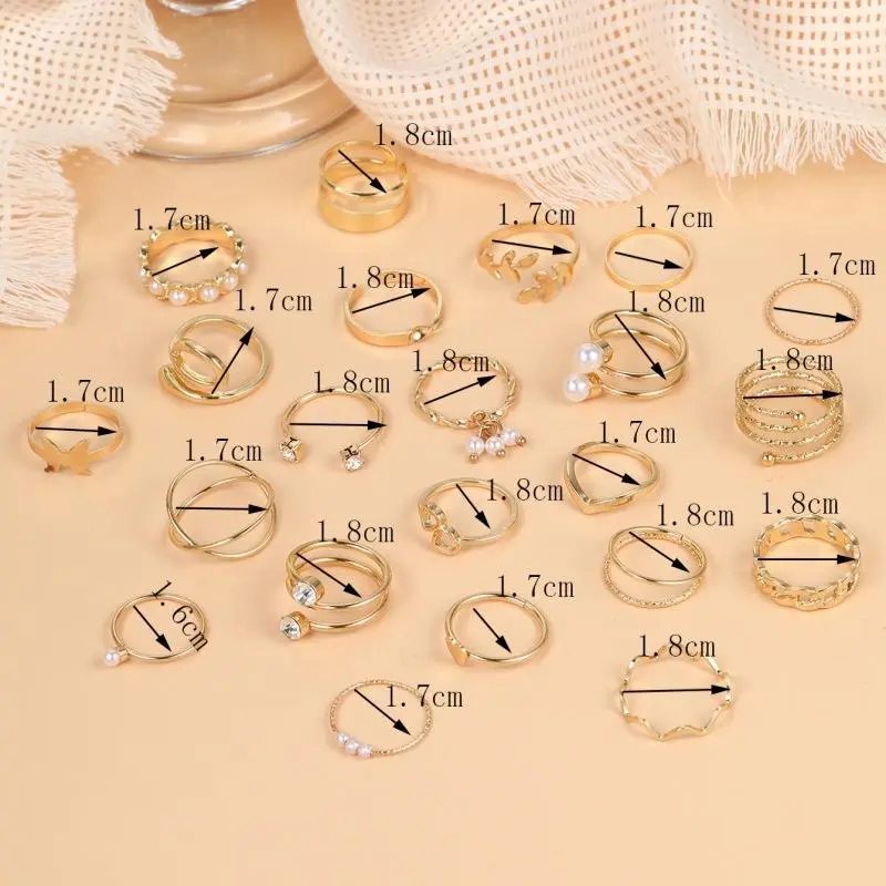 1Set Of New Irregular Geometric Ring Alloy Plated Metal Adjustable Finger Ring For Women Fashion Statement Jewelry Party
