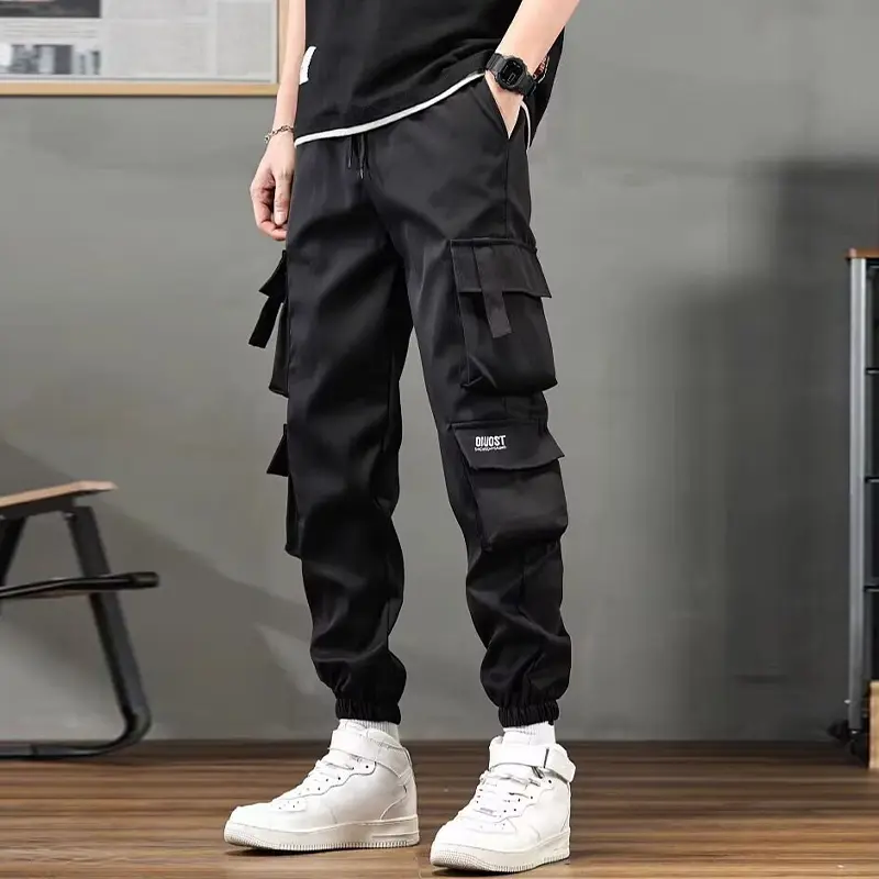 Men New Casual Cargo Pants Male Fashion American Style Multiple Pocket Loose Fit Pants High Street Loose Fit Plus Size Pants