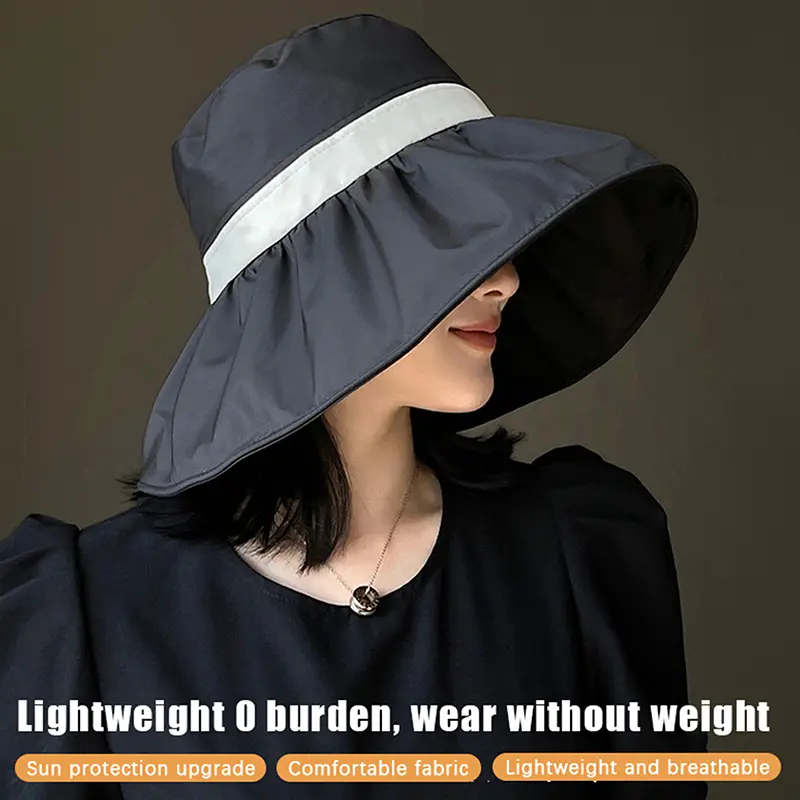 New UPF50+ Sun Protection Bucket Hat For Sun Protection Sun Hats Women Travel Visor Cap Fisherman Hat Outdoor