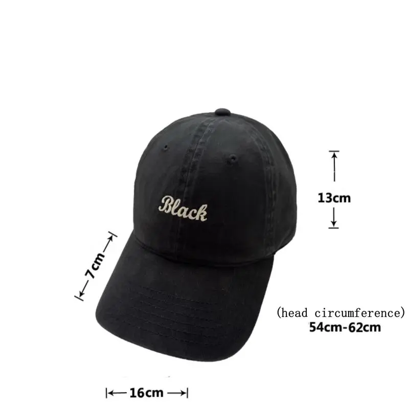 Retro Beack Letter Embroidery Baseball Caps Spring Summer Men Women Cotton Adjustable Casual Hat Hip Hop Streetwear Sun Hats