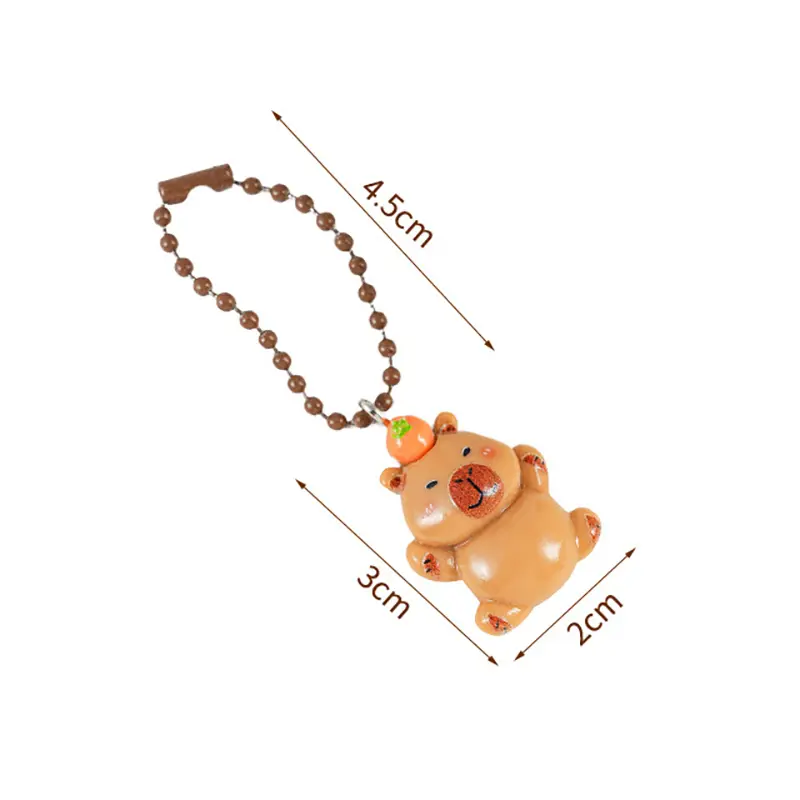 Cartoon Capybara Keychain Cute Cars Key Ring Backpack Pendant Decoration Accessories Gifts