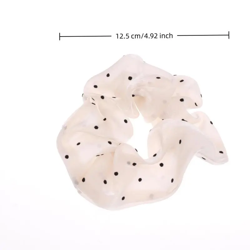 Women Oversized Scrunchies Fashion Dot Point Mesh Hair Rope Large Fabric Elastic Hair Band Ponytail Holder Headwear