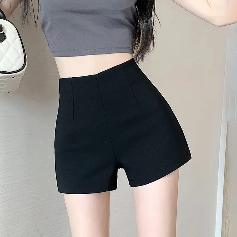 Ladies Shorts New Summer Tight High Waist Slim Leggings Anti-exposure Outer Wear Hot Pants