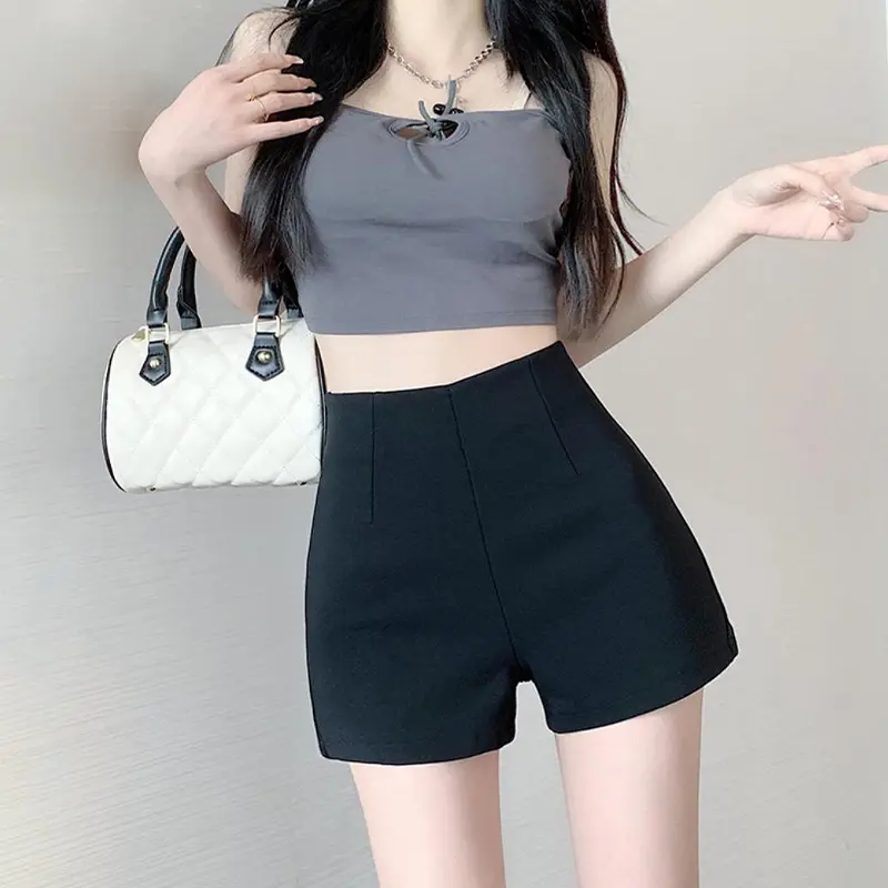 Ladies Shorts New Summer Tight High Waist Slim Leggings Anti-exposure Outer Wear Hot Pants